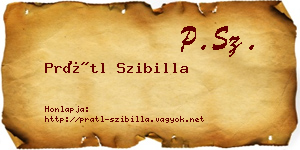 Prátl Szibilla névjegykártya